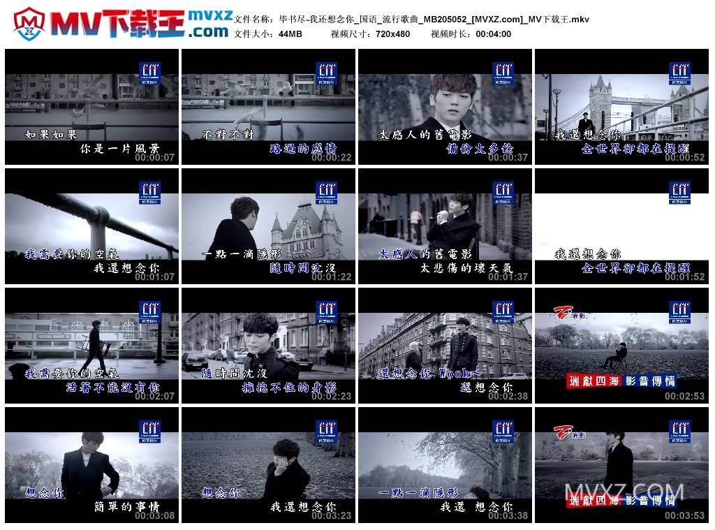 毕书尽-我还想念你_国语_流行歌曲_MB205052